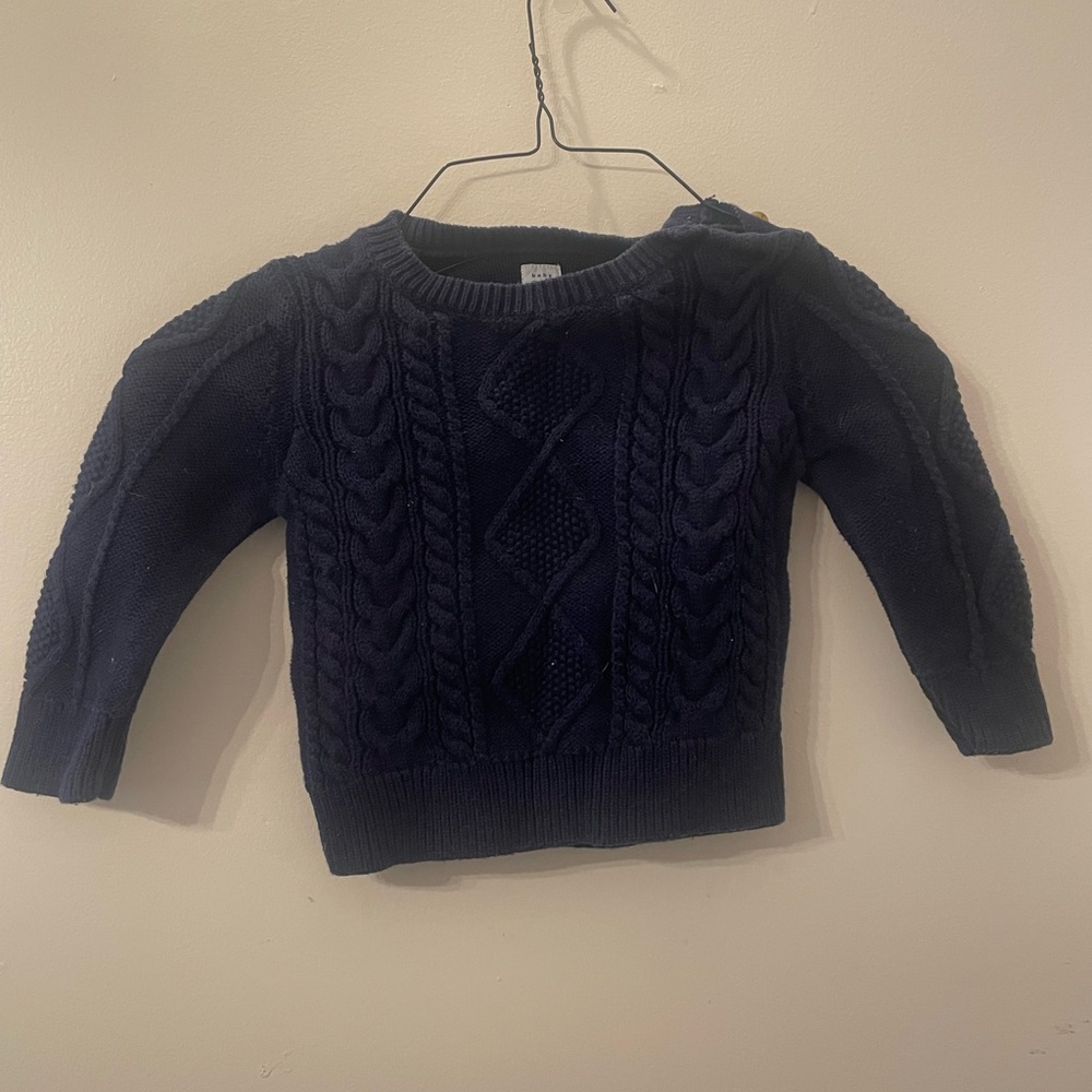 GAP Dark Blue Cable Knit Sweater